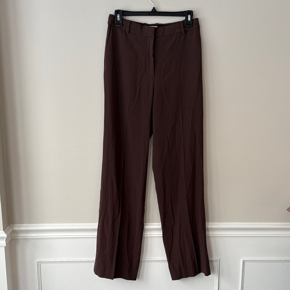 Aritzia Babaton Modesto Pant Trouser Brown Size 4